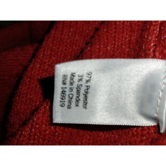 Sonoma Sweater Women's 2X Long Sleeve V Neck Rib Knit Pullover Orange Baggy - Picture 7 of 10